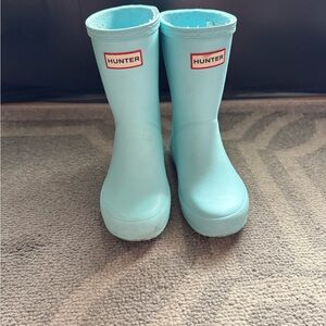 Hunter Kids Aqua Blue Rain Boot